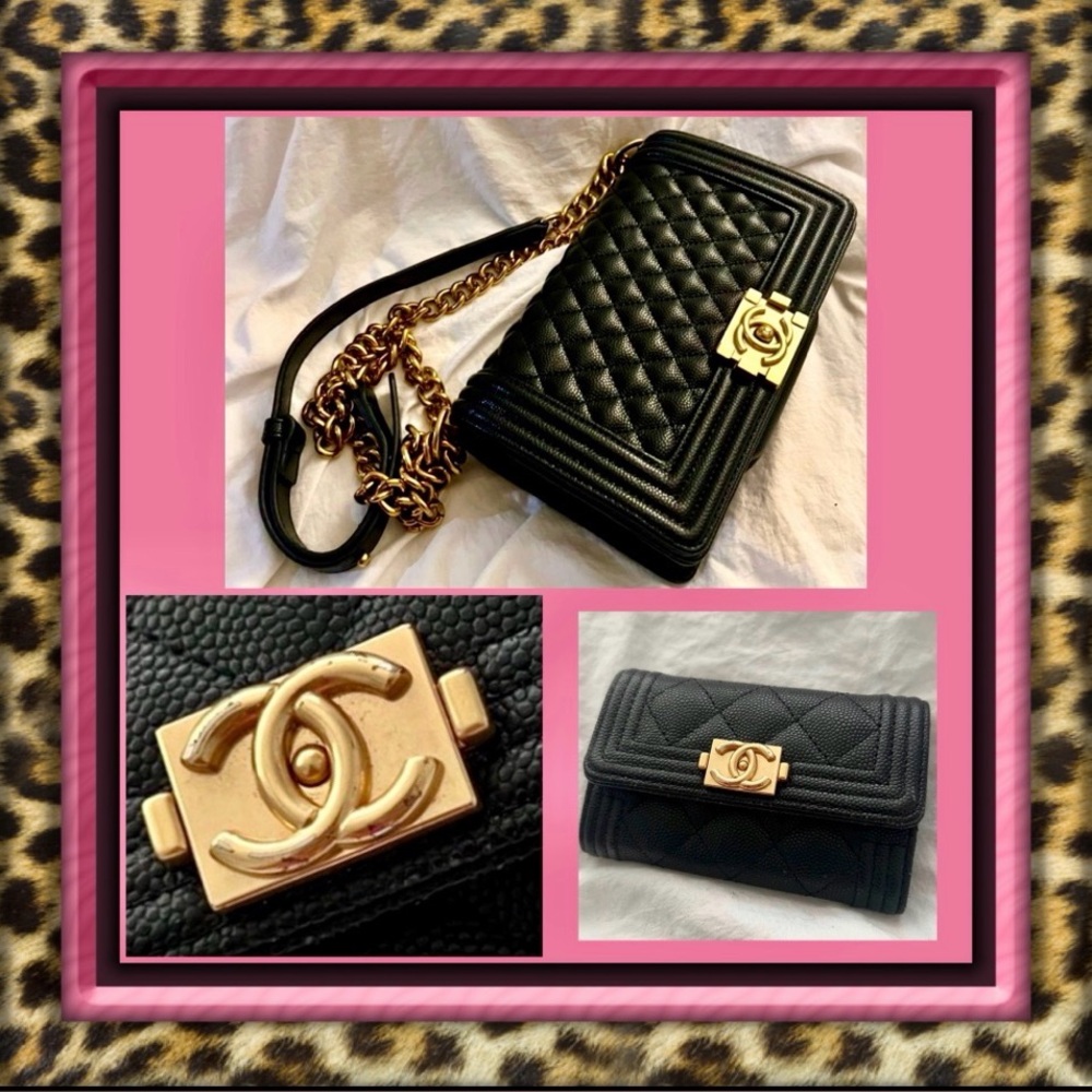 👑✅PRICE FIRM✅Beautiful
Matching Black & Gold Crossbody Fashion Bag & Wallet Set